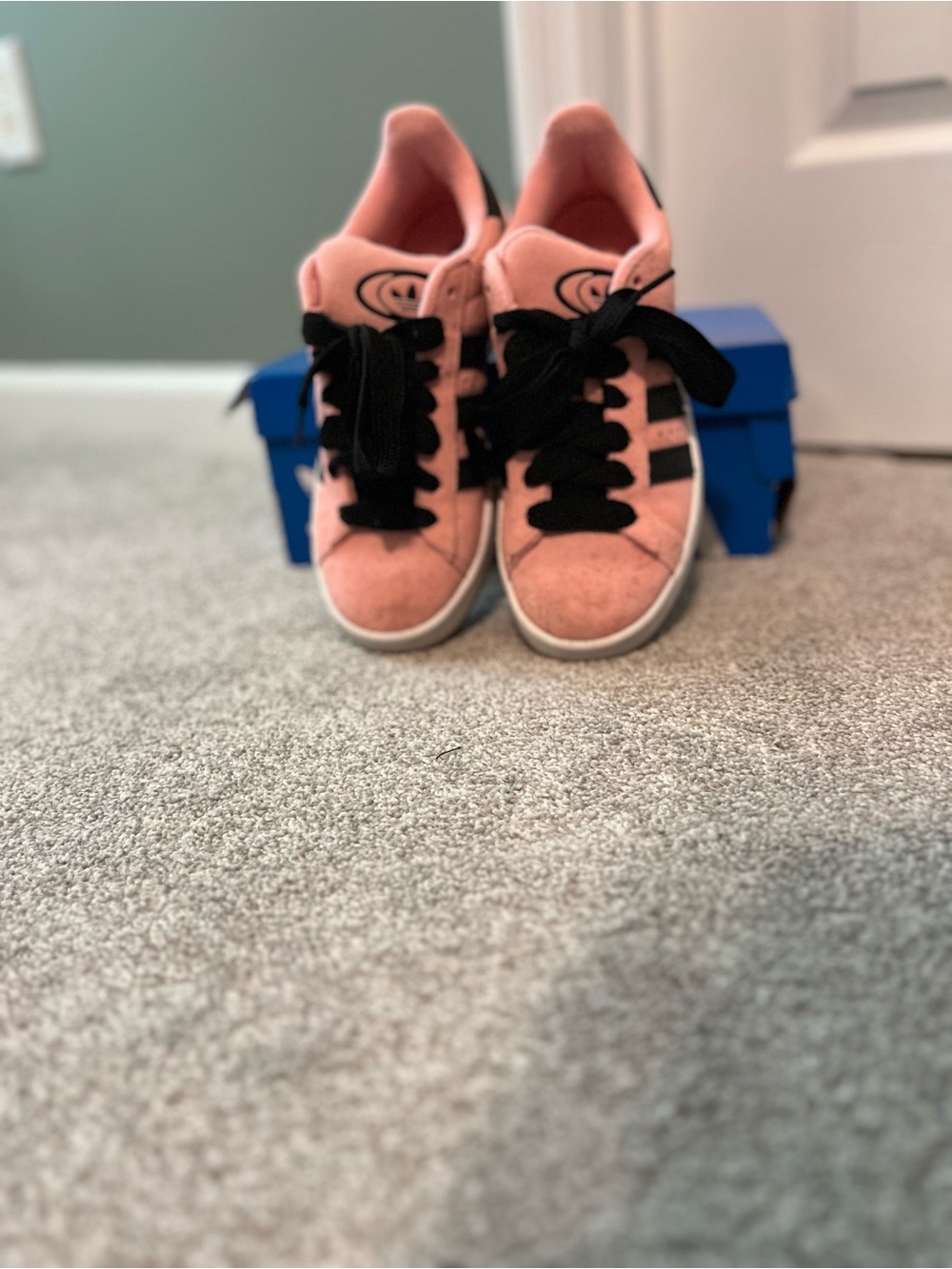 Women Pink Suede Sneakers with Black Accents